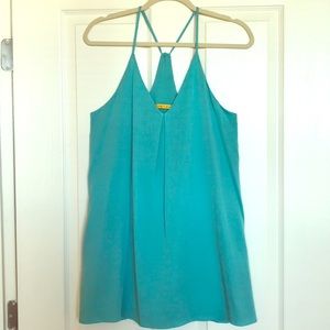 Alice & Olivia Teal Fierra Y-Back Tank/Dress, Sz S